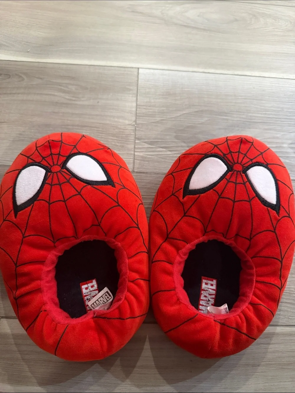 Marvel Red Spider-Man Kids Plush Slippers
